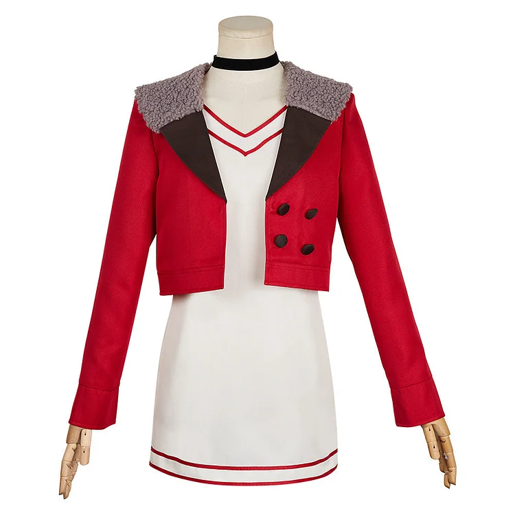 Dandadan (2024) Momo Ayase Red Jacket Dress Set Outfits Cosplay Costume