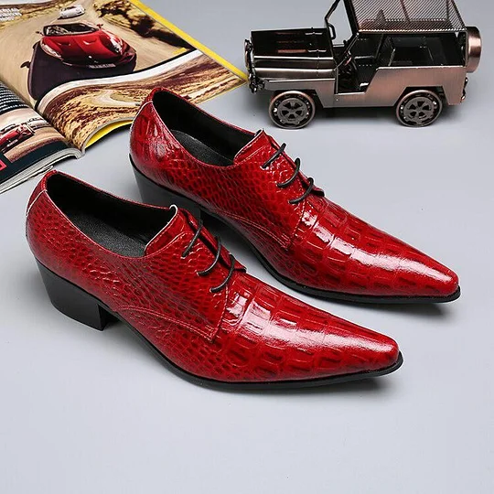 strapless open back dress Mens Shoes Smart Formal Perforated Pointed Laced Red Patent Leather PU: Buy  Online main image 1