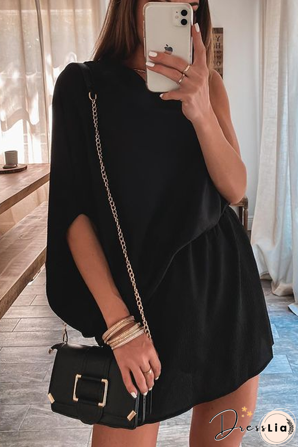 KarliDress Side To Side One Shoulder Statement Dress P12755