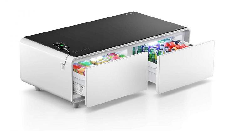Ultimate Coffee Table With Built-In Fridge and Speaker System - Smart Coffee Table Gadget Ultimate Coffee Table With Built-In Fridge and Speaker System - Smart Coffee Table Gadget