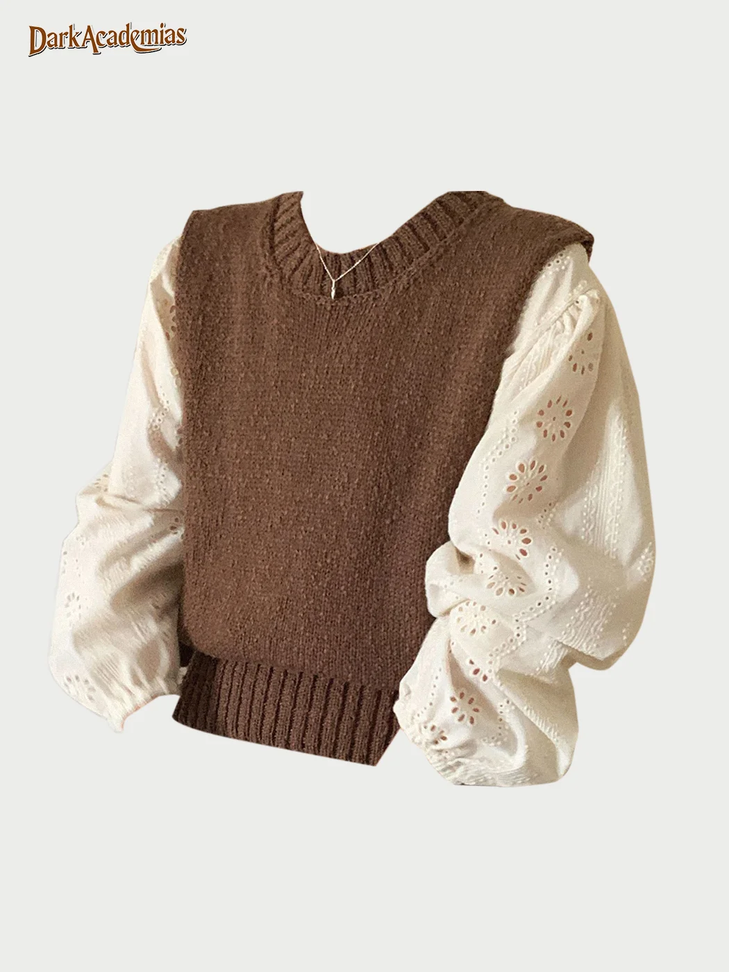 Vintage Knitted Vest / DarkAcademias /Darkacademias