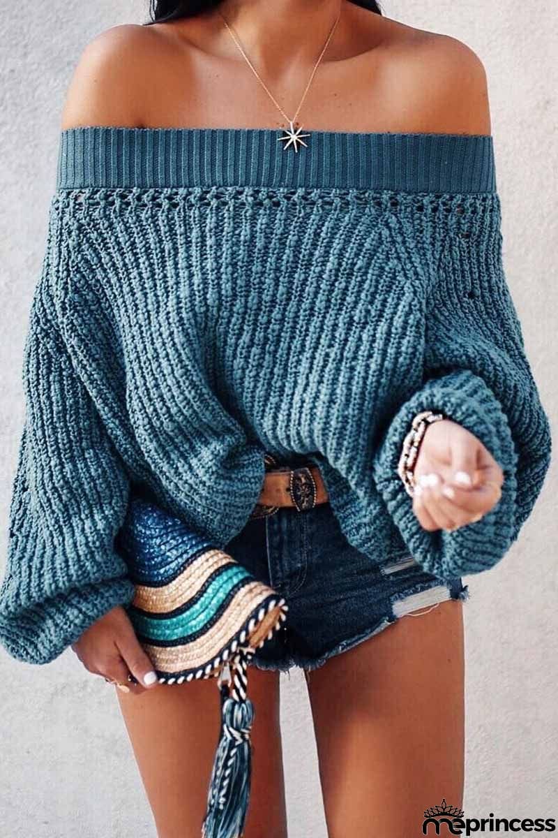 Street Solid Patchwork Off the Shoulder Tops