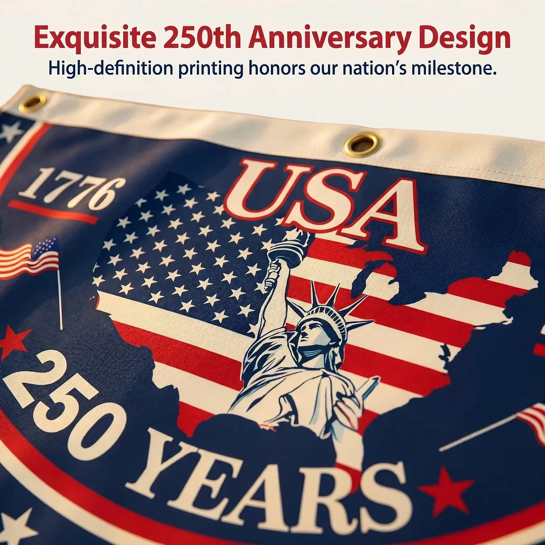 🗽USA 250th Anniversary Flag Half Round Banner🦅