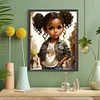 Diamond Painting -DIY Round Drill Curly Hair Girl(40x50cm)