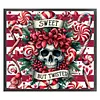 Skull Flowers-11CT Stamped Cross Stitch 50*45cm/19.69*17.72in