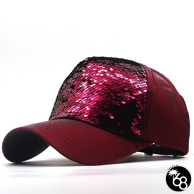 Women's Pleuche Sequined Pattern Casual Wear Baseball Caps | 168DEAL