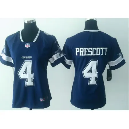Women's  Dallas Cowboys #4 Dak Prescott Navy Blue Untouchable Limited Stitched NFL Jersey