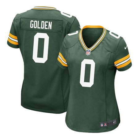 Women's Green Bay Packers #0 Matthew Golden  Green Game Player Jersey