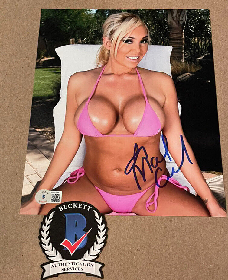 MARY CAREY ADULT PORN STAR AUTOGRAPHED 8X10 Photo Poster painting BECKETT WITNESS #5