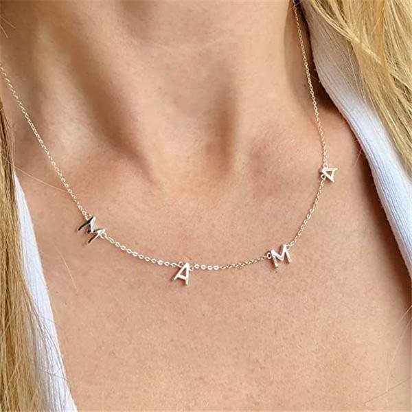 Mama letter necklace