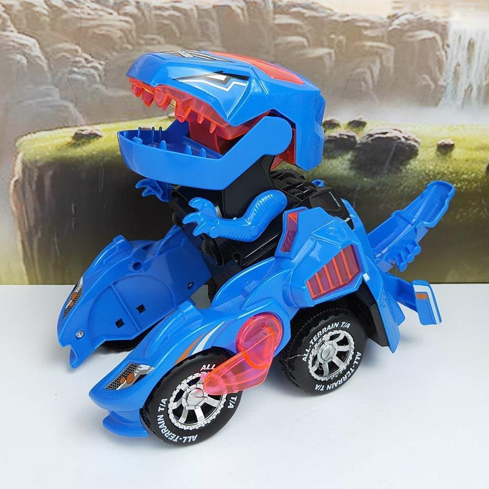 led dinosaur transformation car toy