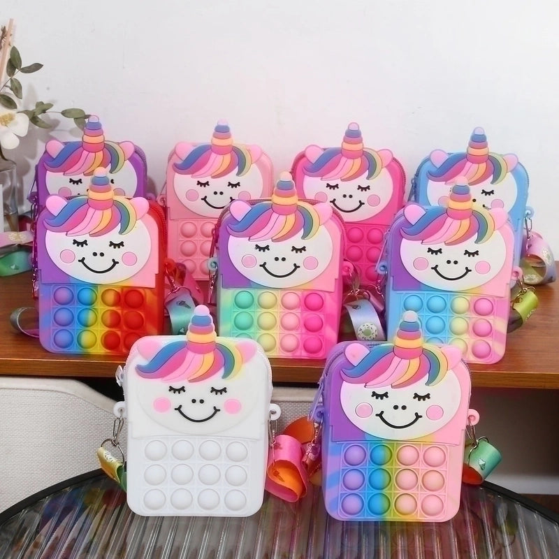 Kid's  Silica Gel Zipper Kids Wallets