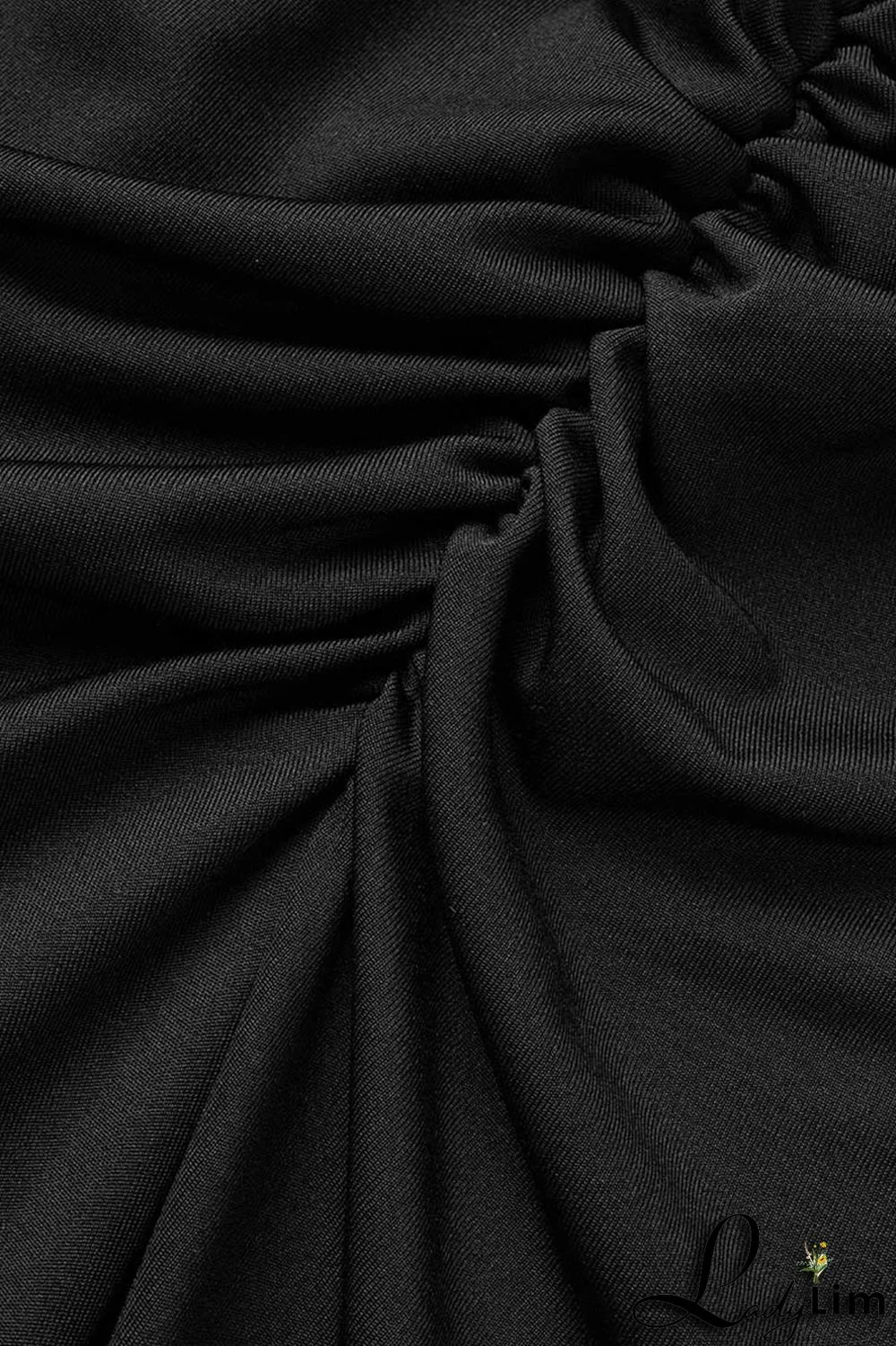 Coffee Sexy Solid Fold V Neck Asymmetrical Dresses