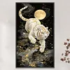 Moonlit White Tiger-11CT Stamped Cross Stitch 40*70cm(Big Size) tapestrymarket