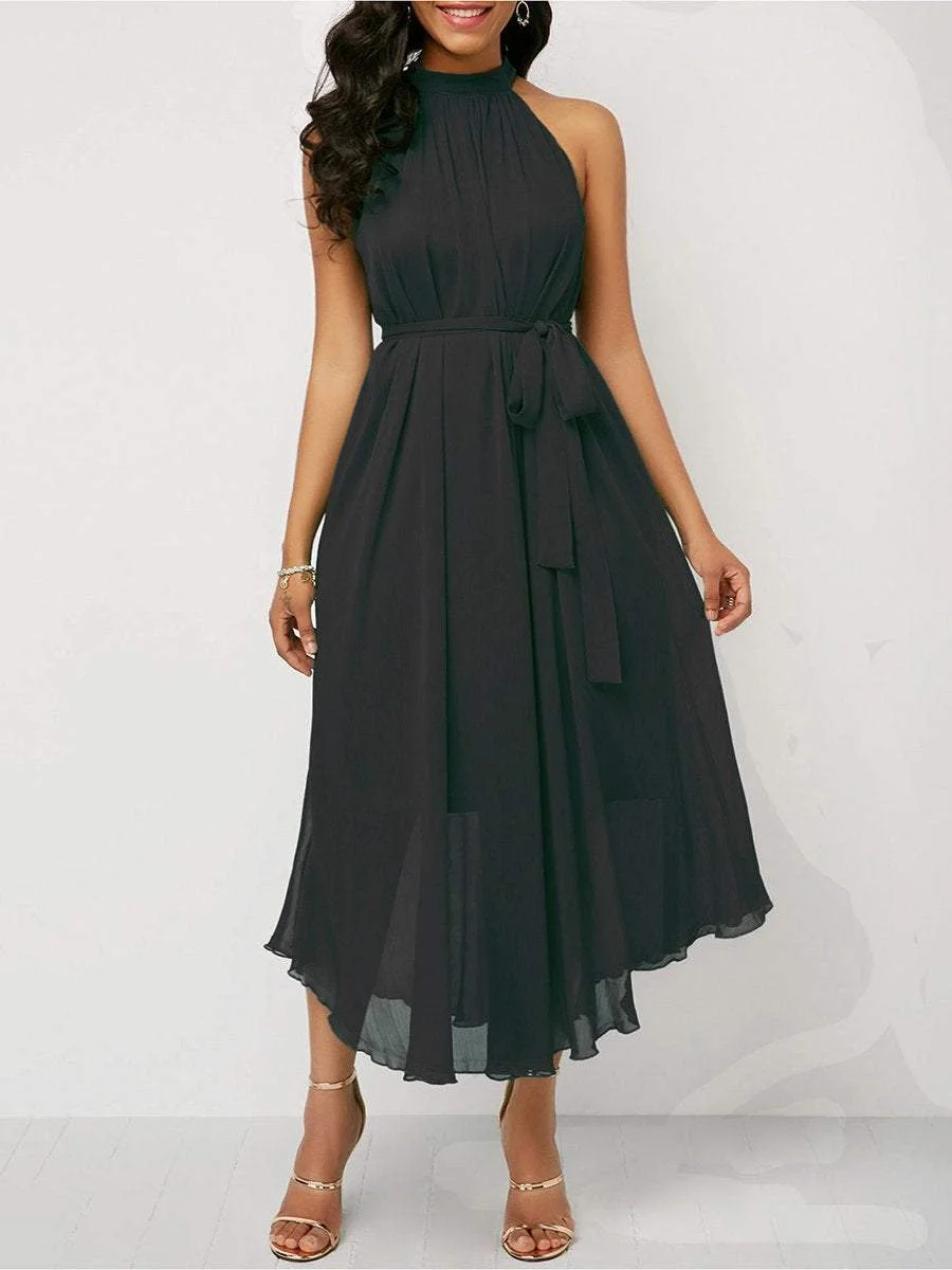 Off Shoulder Chiffon Pleated Dress