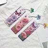 (US Local)3Pcs Flower DIY Irregular Shaped Diamonds Diamond Art Bookmark Craft Kit