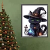 (40*50cm)Halloween Cat - Full Round Drill Diamond Painting