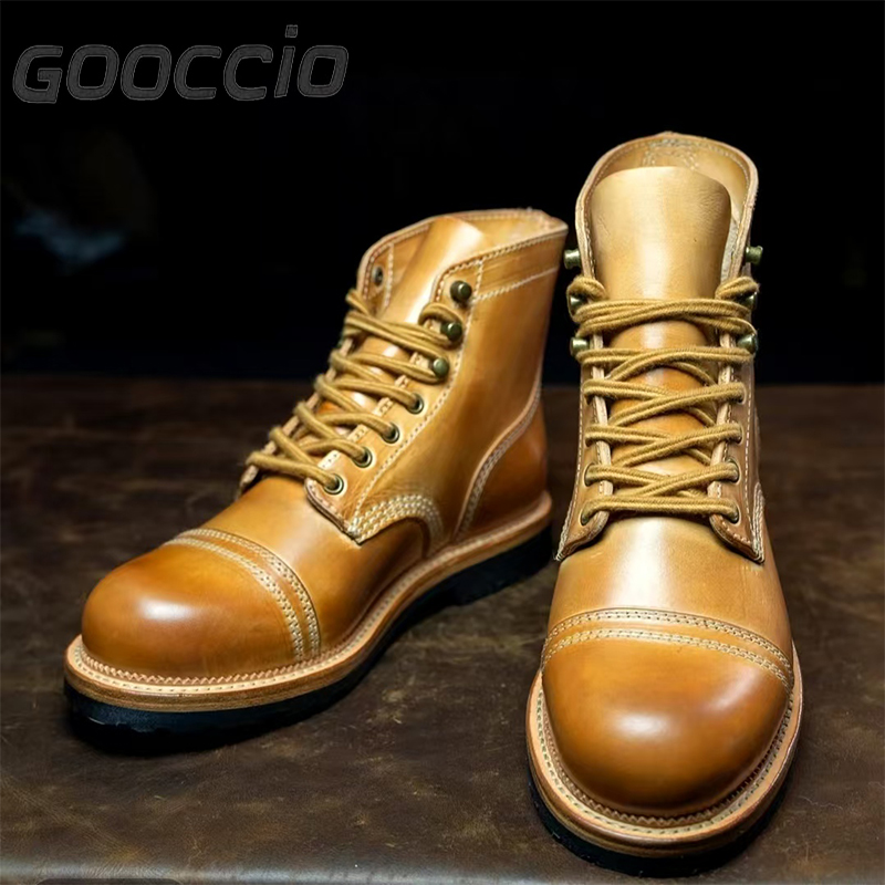 SB185  Shounan Cowhide  8111 Work Boots For Men  GOOCCIO   