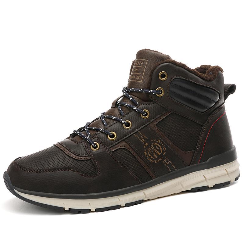 Dacomfy Men's high-top snow boots travel hiking shoes 