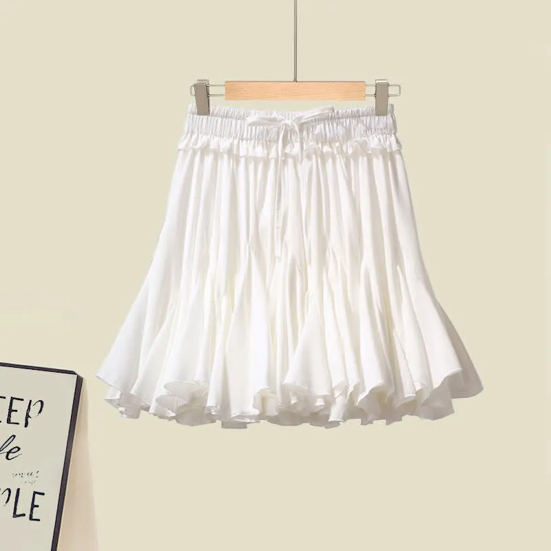 Tulip Cherry Blossom Print T-Shirt Pleated Skirt Two Pieces Set