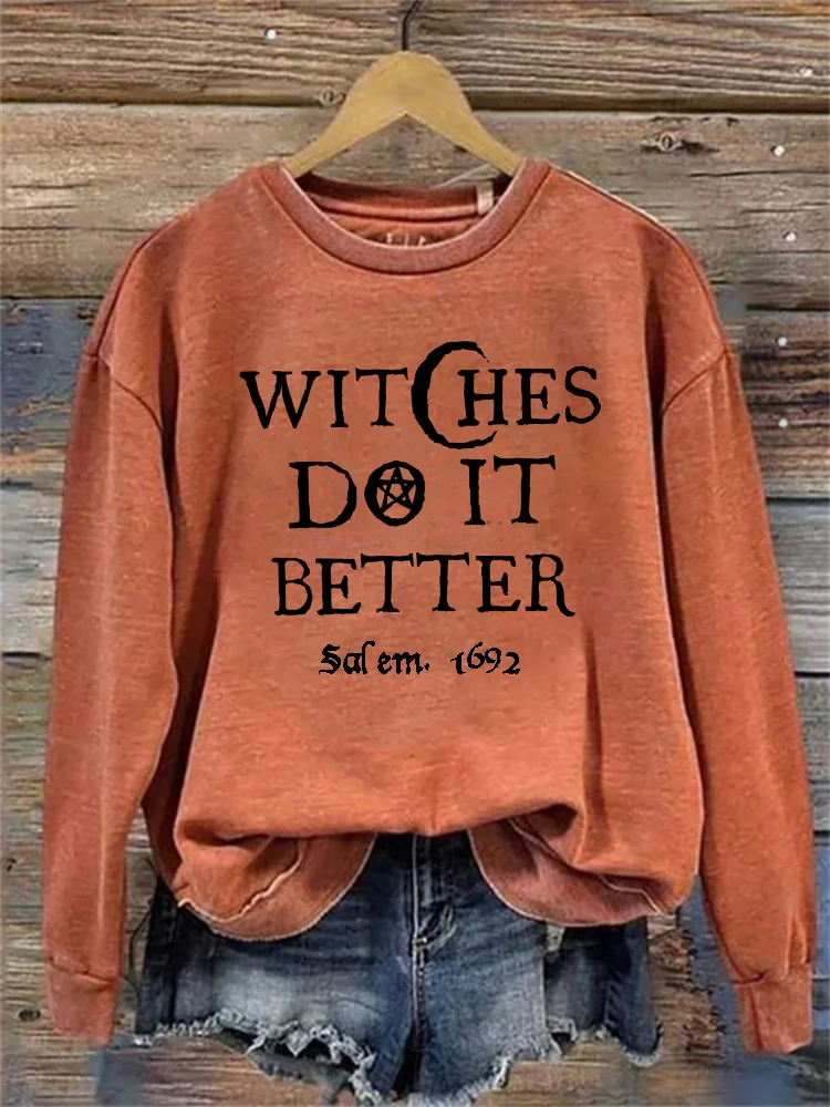  Witches Do It Better Salem 1692 Washed Sweatshirt socialshop