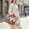 Cardinal Birds And Floral Quilted Tote Bag by Inlyline