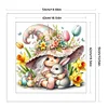 Gnome Holding Gray Rabbit-11CT Stamped Cross Stitch 50*50cm/19.69*19.69in