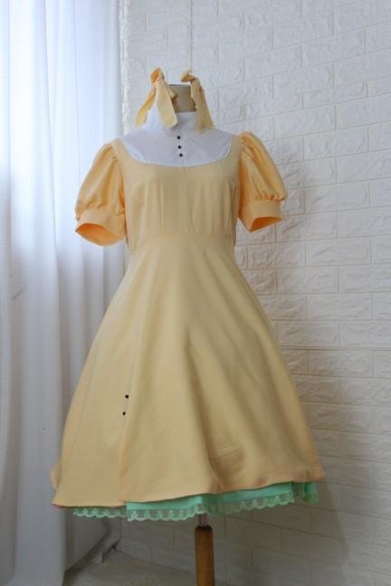 Cardcaptor Sakura Tomoyo Daidouji Yellow Dress Cosplay Costume