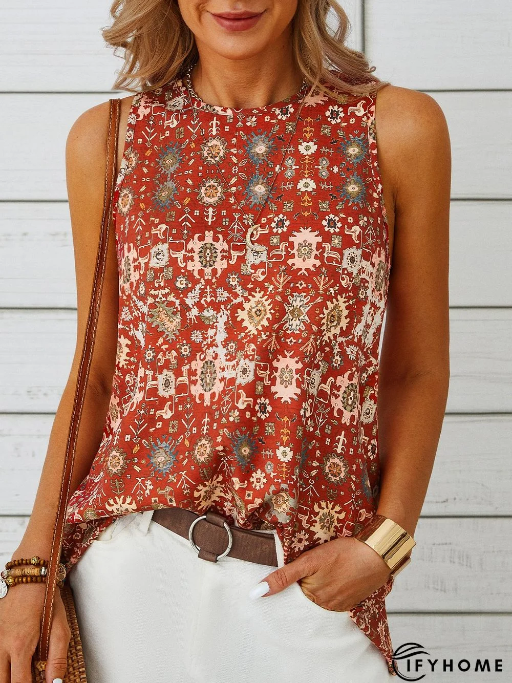 Cotton-Blend Top | IFYHOME