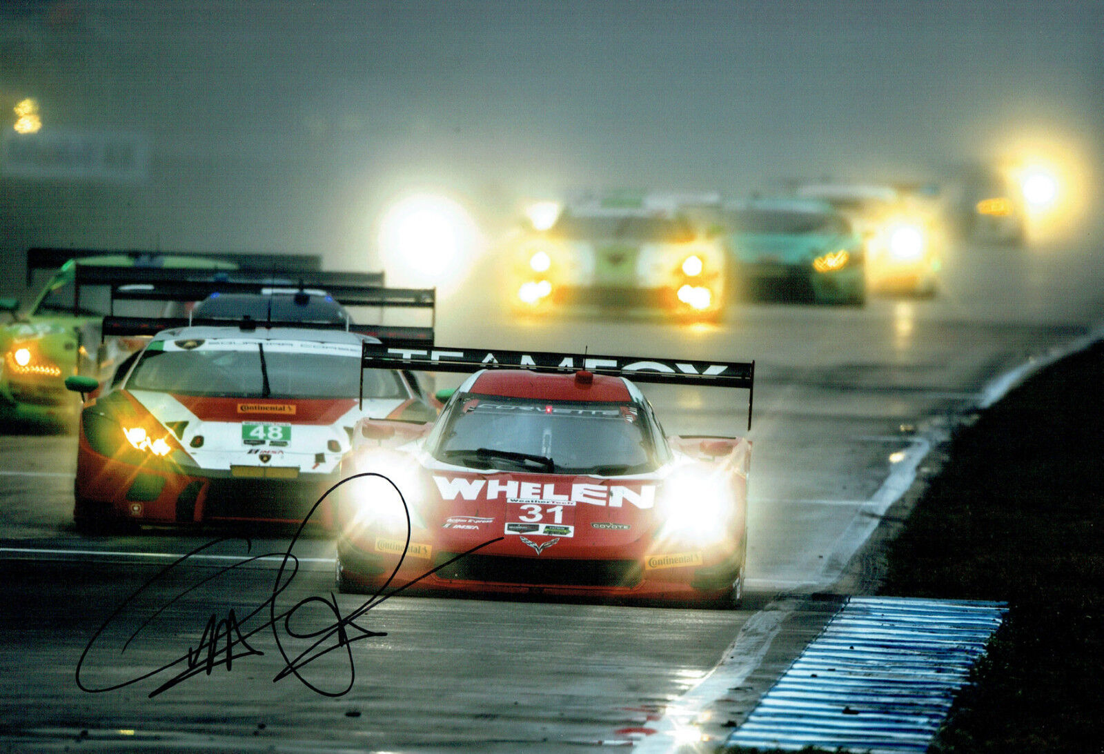 Scott PRUETT SIGNED 12x8 Photo Poster painting AFTAL Autograph COA Corvette 12 hrs of Sebring