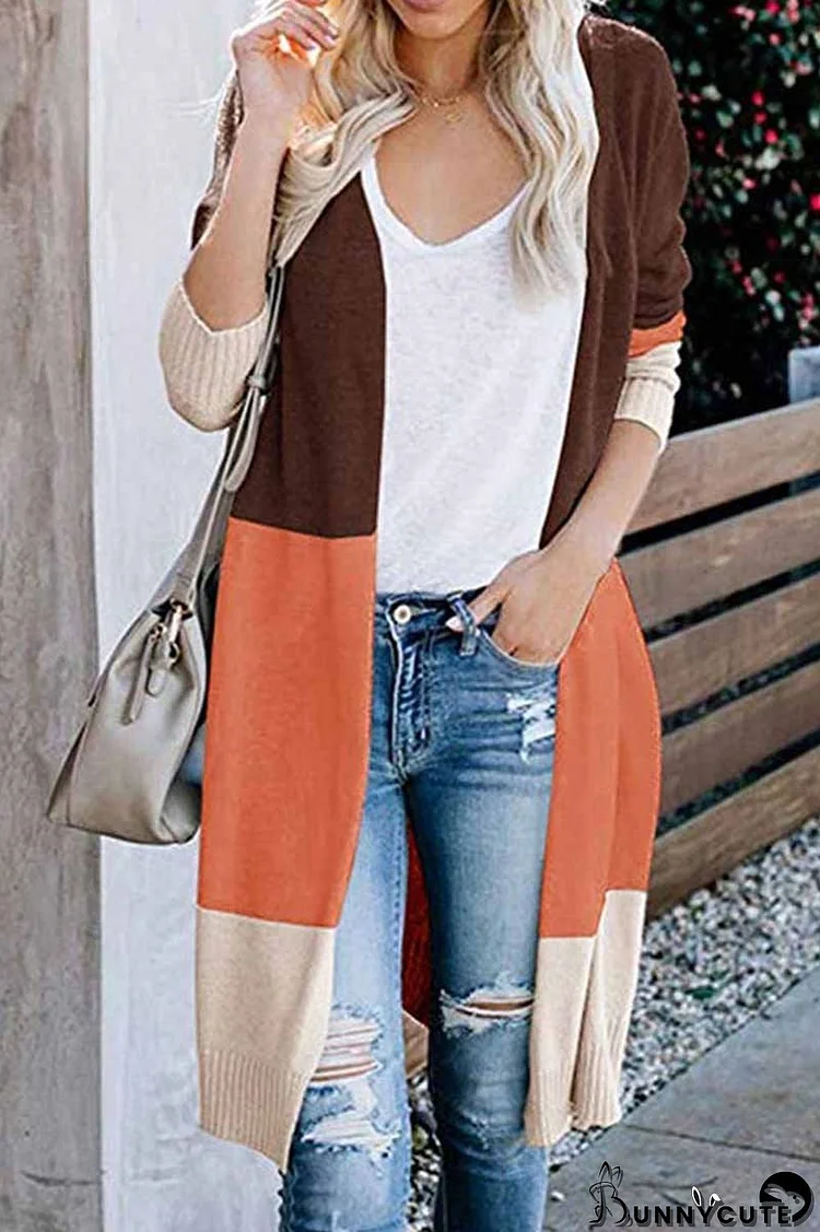 Loose Splice Contrast Cardigan