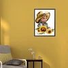 Enfant Cowboy Tournesol Compl&egrave;te Rond Diamant Peinture 30X40CM