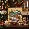 Christmas Train Framed Pearl Painting Kit 25x25cm for Adults