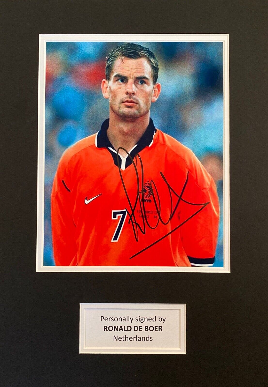 Ronald De Boer Hand Signed Netherlands Photo Poster painting In 16x12 Mount Display