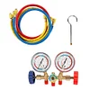 A/C Refrigeration Charging Service 3 Way Hose and Hook for R12 R22 R404A R134A