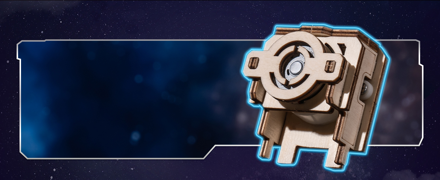 Tegooe 3D Wooden Puzzle Electric Marble Run Kit - Mechanical Brain Teaser Building Toy