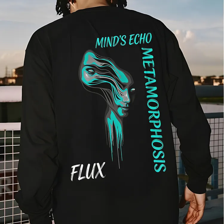 Mind&rsquo;s Echo Metamorphosis Flux Printed Men's Sweatshirt