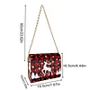 (US Local)DIY Red Fawn Diamond Art Wooden Coin Pouch with Chain 5D Diamond Painting Purse
