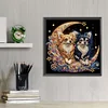 Chihuahua au clair de lune-peinture sp&eacute;ciale partielle au diamant-30*30cm