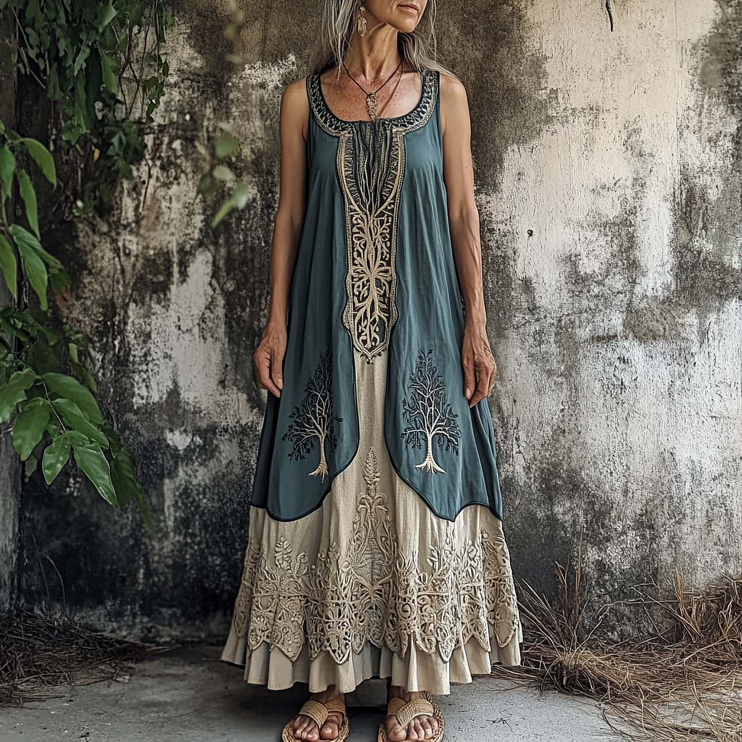 Women's Tribal Print Maxi Skirt