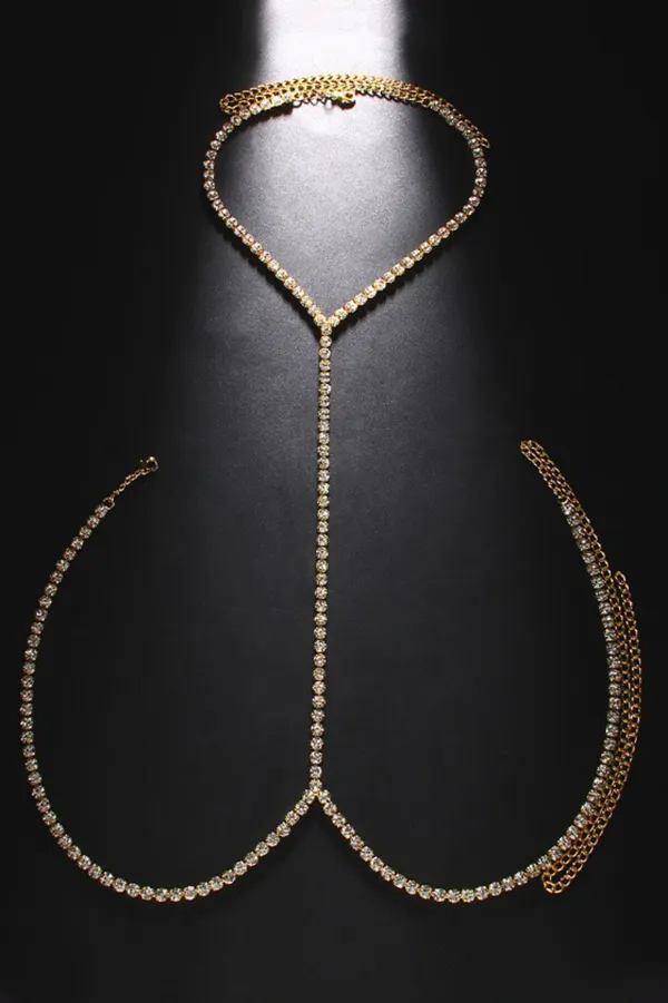 Fashionable and Simple Full Diamond Body Chain