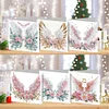 6PCS DIY Diamond Art Greeting Cards Flower Wings Congratulations Cards & Gifts