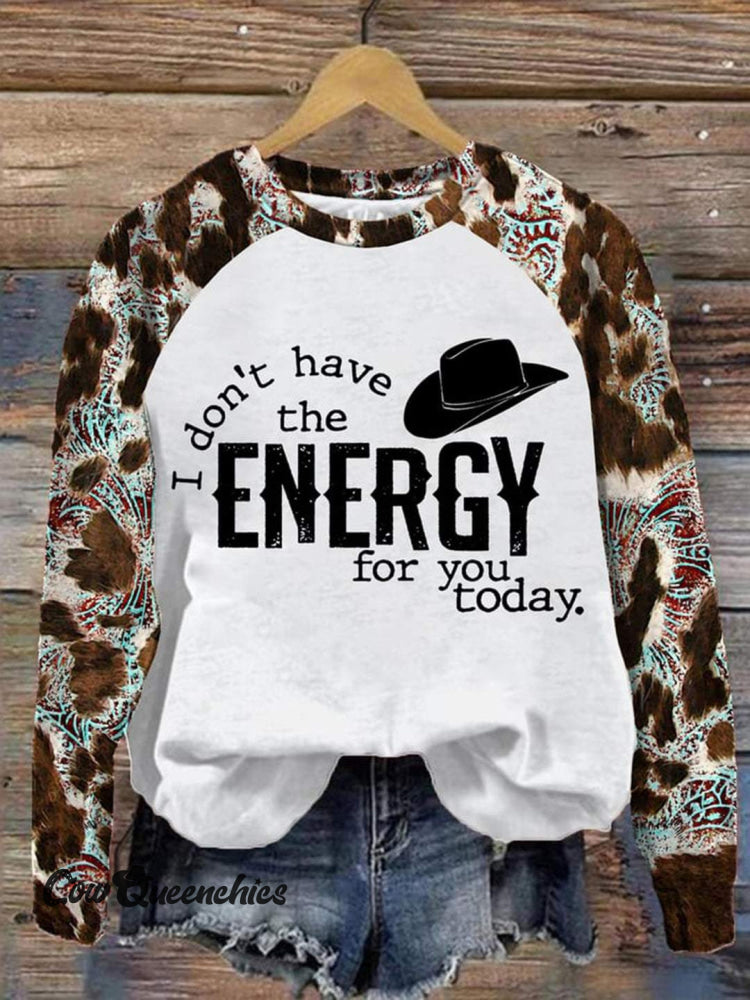 Vintage Print Casual Sweatshirt Multicolor / S