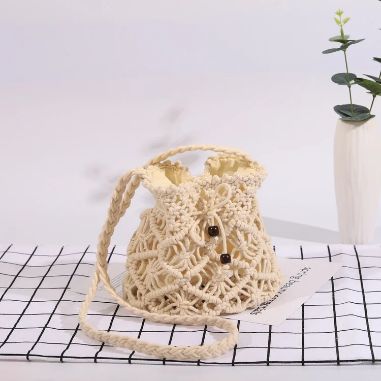 Creative hand-woven beach straw bag