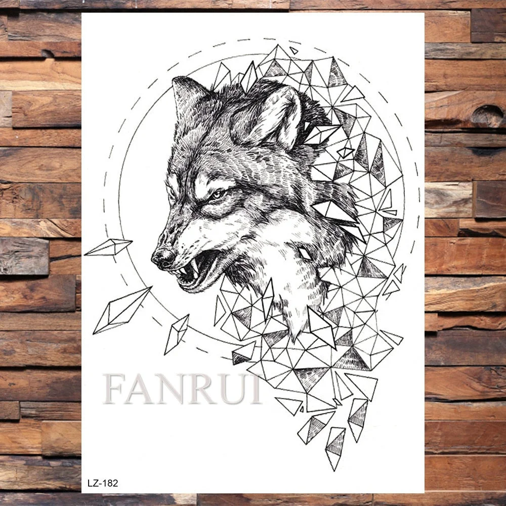 Mighty Lion King Of Beasts Tattoos Temporary Men Women Body Art Fake Tatoo Realistic Tribal Tiger Tattoo Sticker Arm Leg Makeup