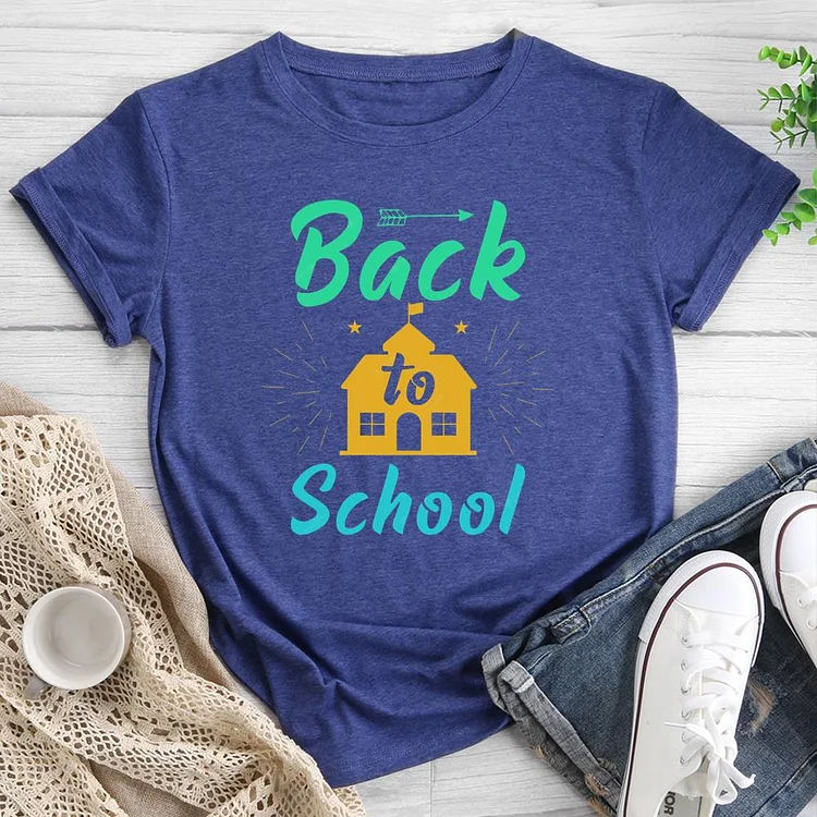 Back to School  Round Neck T-shirt