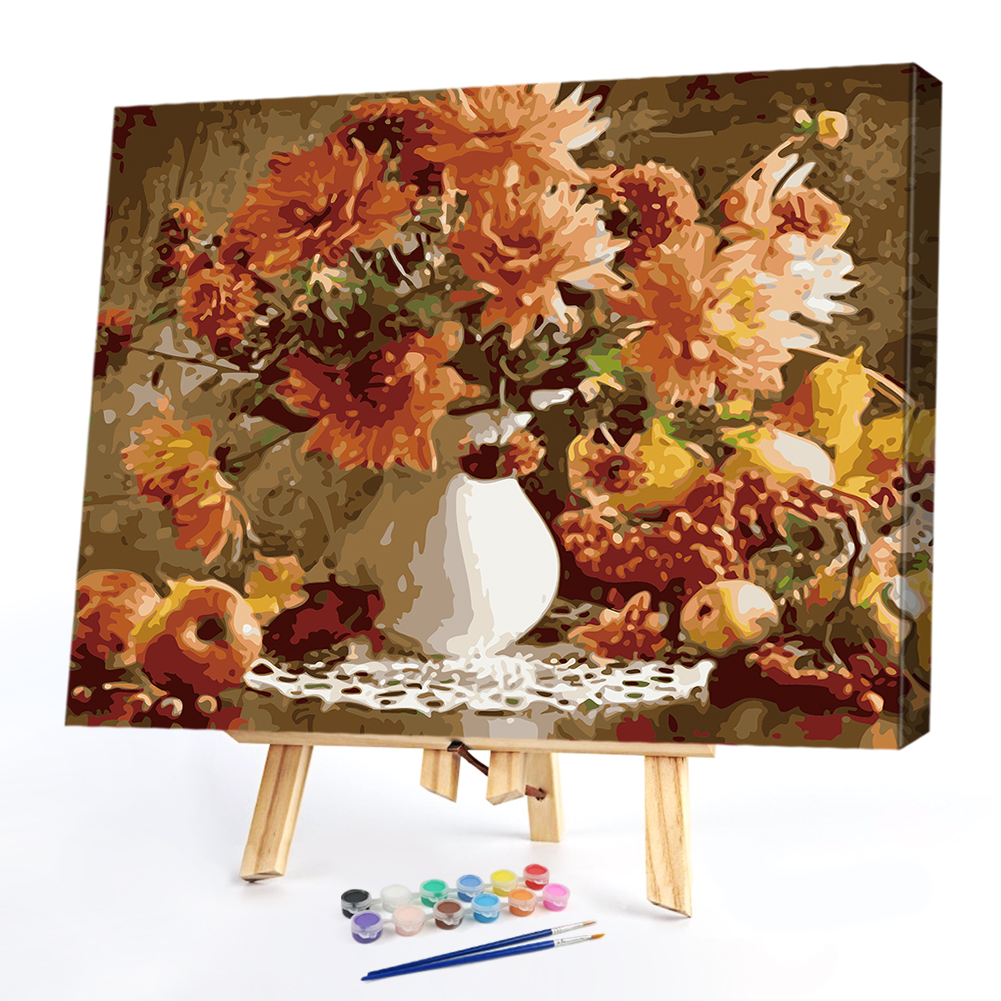 

40*50CM Paint By Numbers-Desk Flowers, 501 Original