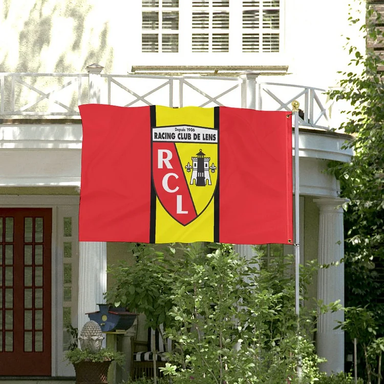 Drapeau du Racing Club de Lens RCL 90x150cm or 60x90cm/3x5ft or 2x3ft