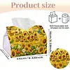 (24cm)Diamond Art Tissue Box DIY PU Napkin Cover for Home(Sunflowers and mom)
