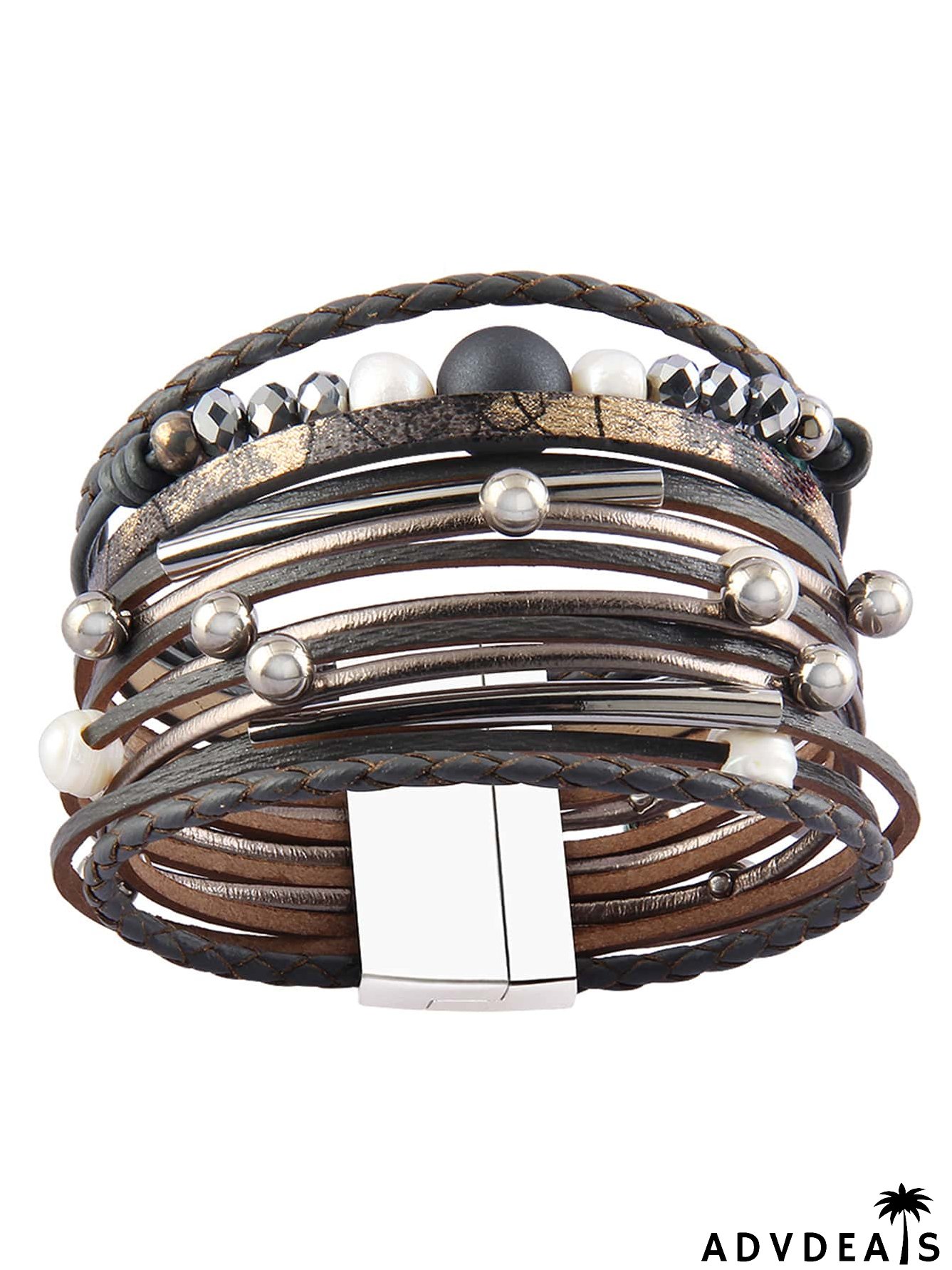 Faux Pearl Decor Layered Bracelet